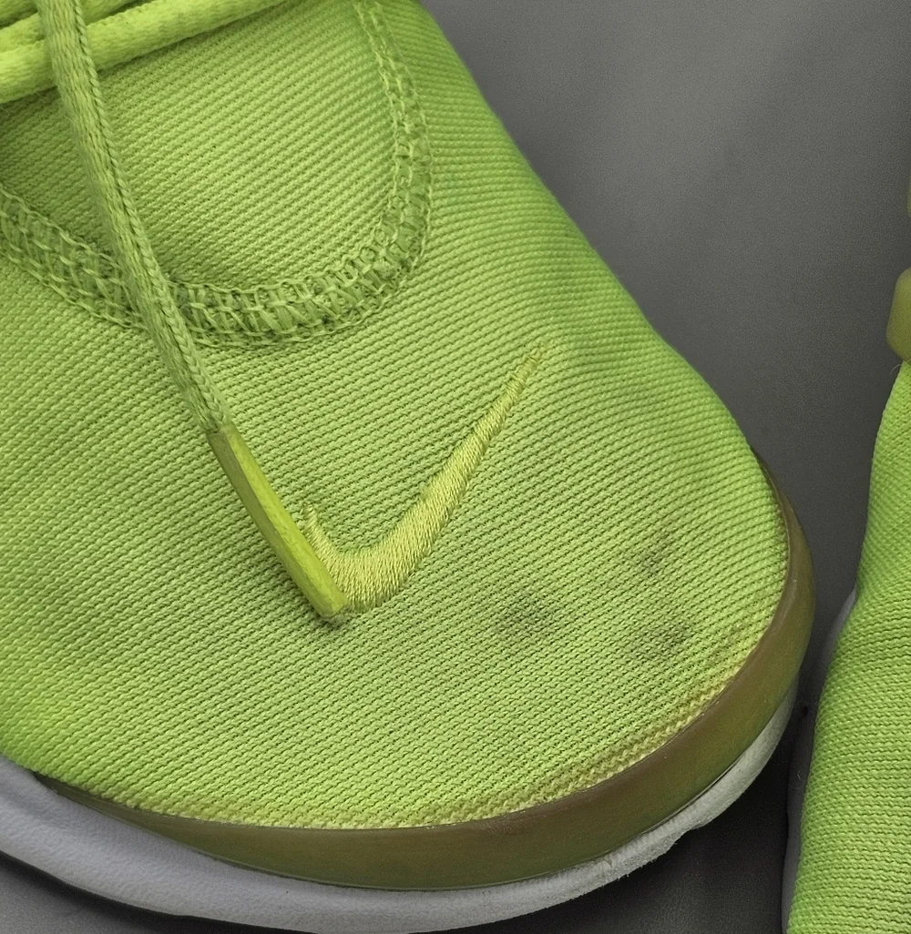 Nike Presto Neon Yellow Kids Sz 12 Boys Sneakers Shoes Slip On Easy Play Stained